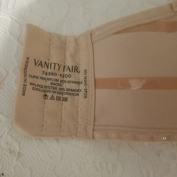Vanity Fair 74380 Rose Beige Underwire Bra 42DD Smooth - Picture 7 of 9